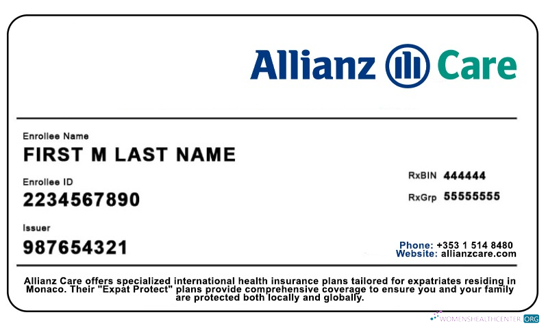 Download Monaco health insurance card Photoshop template